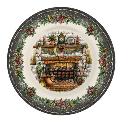 Christmas Eve Pottery Salad plate
