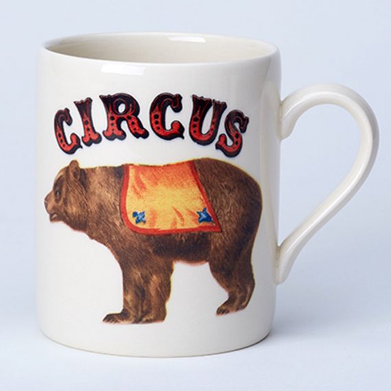 Bear circus mug made in Staffordshire, England